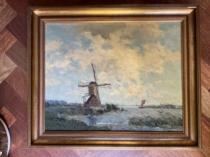 Gerardus Johannes Delfgaauw - Landschap met Molen kopen? Bied vanaf 250!