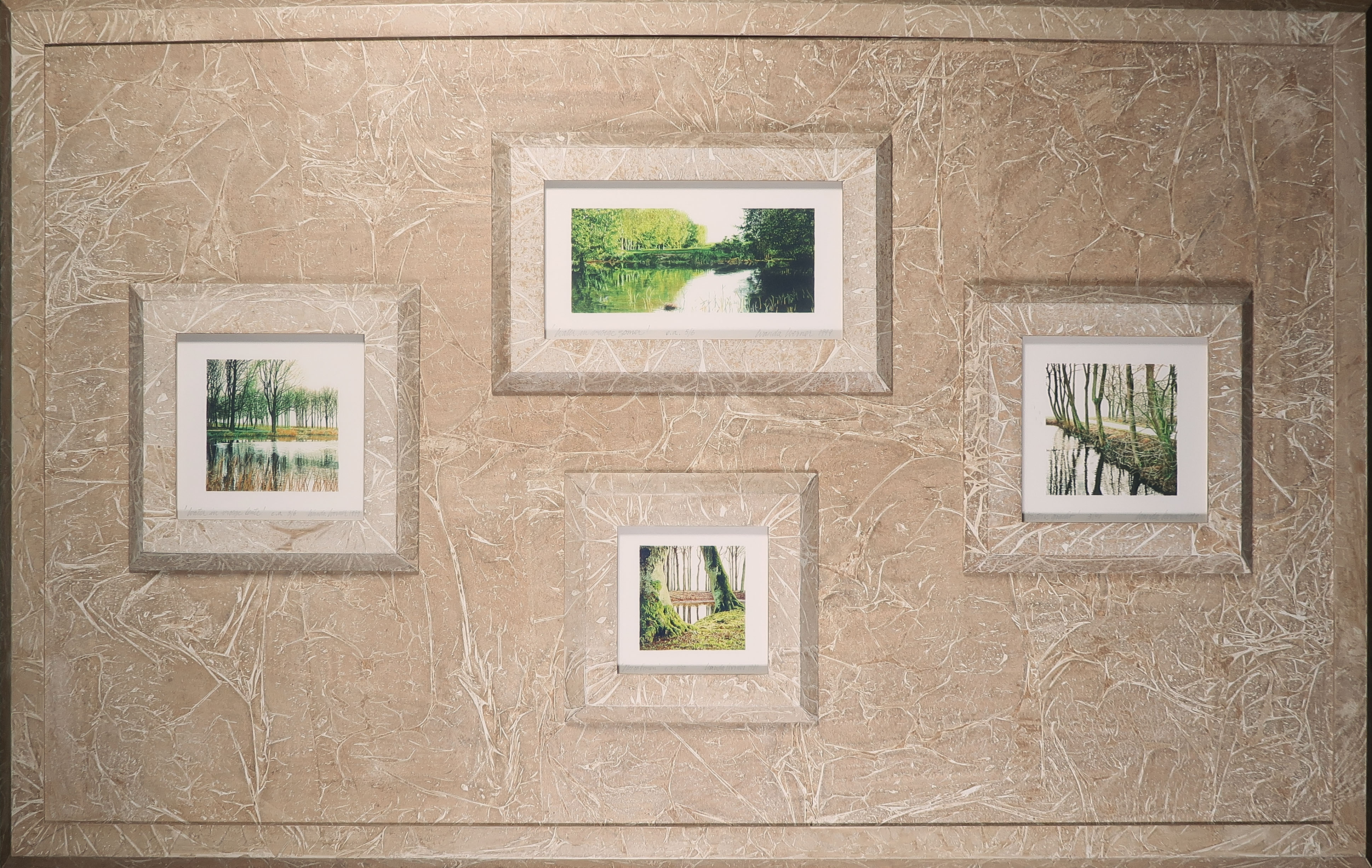 Wanda Werner - Piëzografie op papier, Vier seizoenen - Ingelijst (Groot) kopen? Bied vanaf 1!