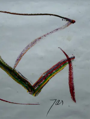 JAS - Krijttekening 'Clowny' | 'Zonder titel' | begin jaren '90 kopen? Bied vanaf 150!