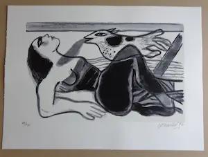 Corneille - L' AMOUR AU JOUR LE JOUR / ZW-W ZEEFDRUK / 42x57cm / SIG / 1996 kopen? Bied vanaf 115!