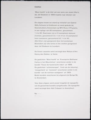 Jef Diederen - 7 Litho's naar teksten van Lucebert kopen? Bied vanaf 70!