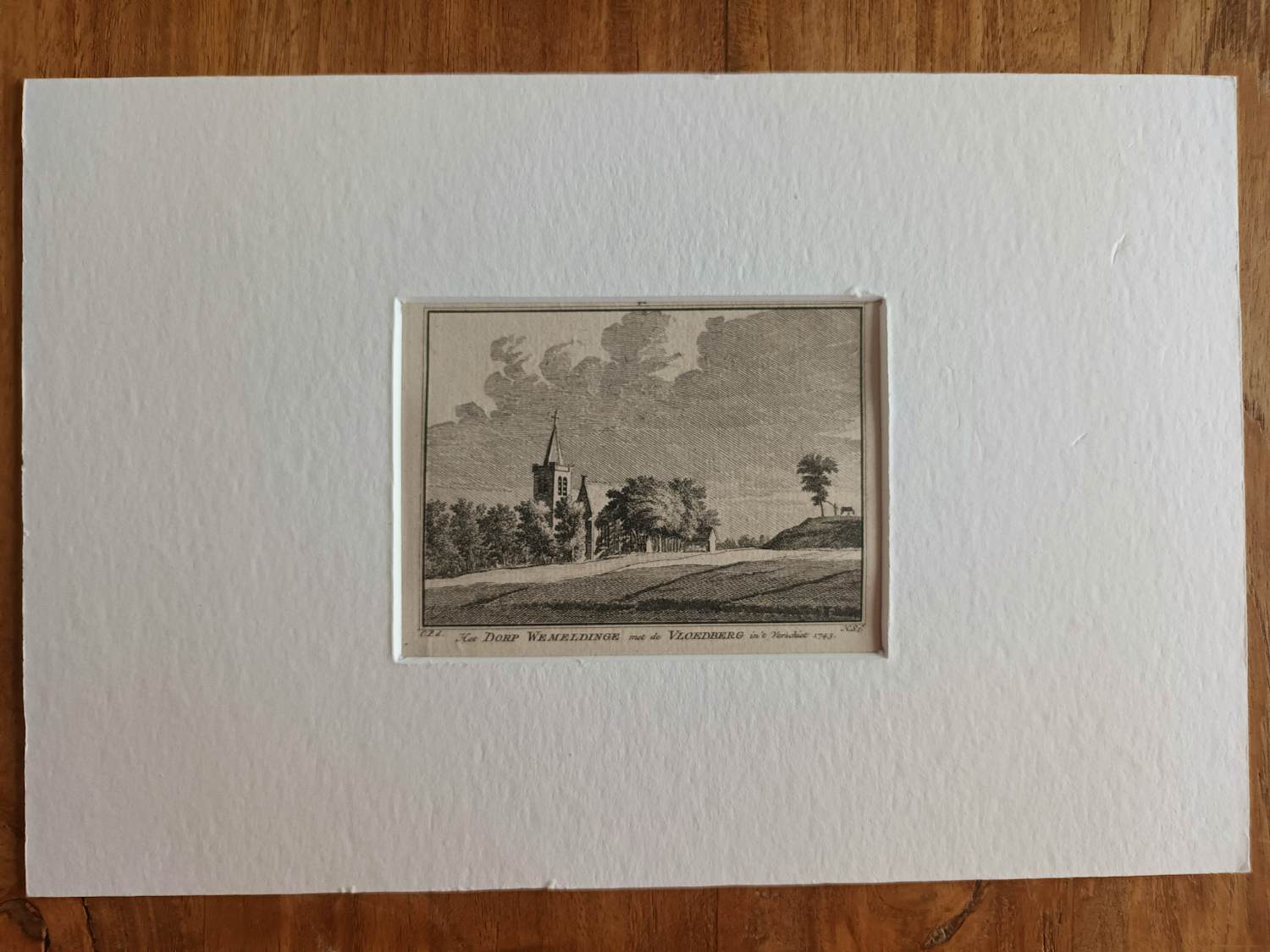 Hendrik Spilman - Het dorp Wemeldinge met de Vloedberg in 't verschiet kopen? Bied vanaf 21!