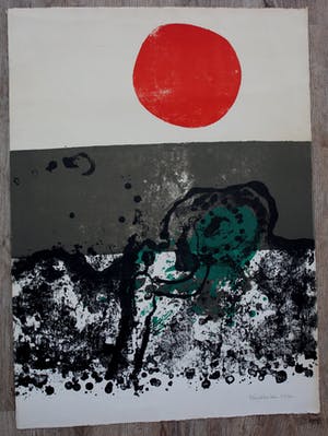 Jef Diederen - Litho: Onder de vlag - 1966 kopen? Bied vanaf 45!