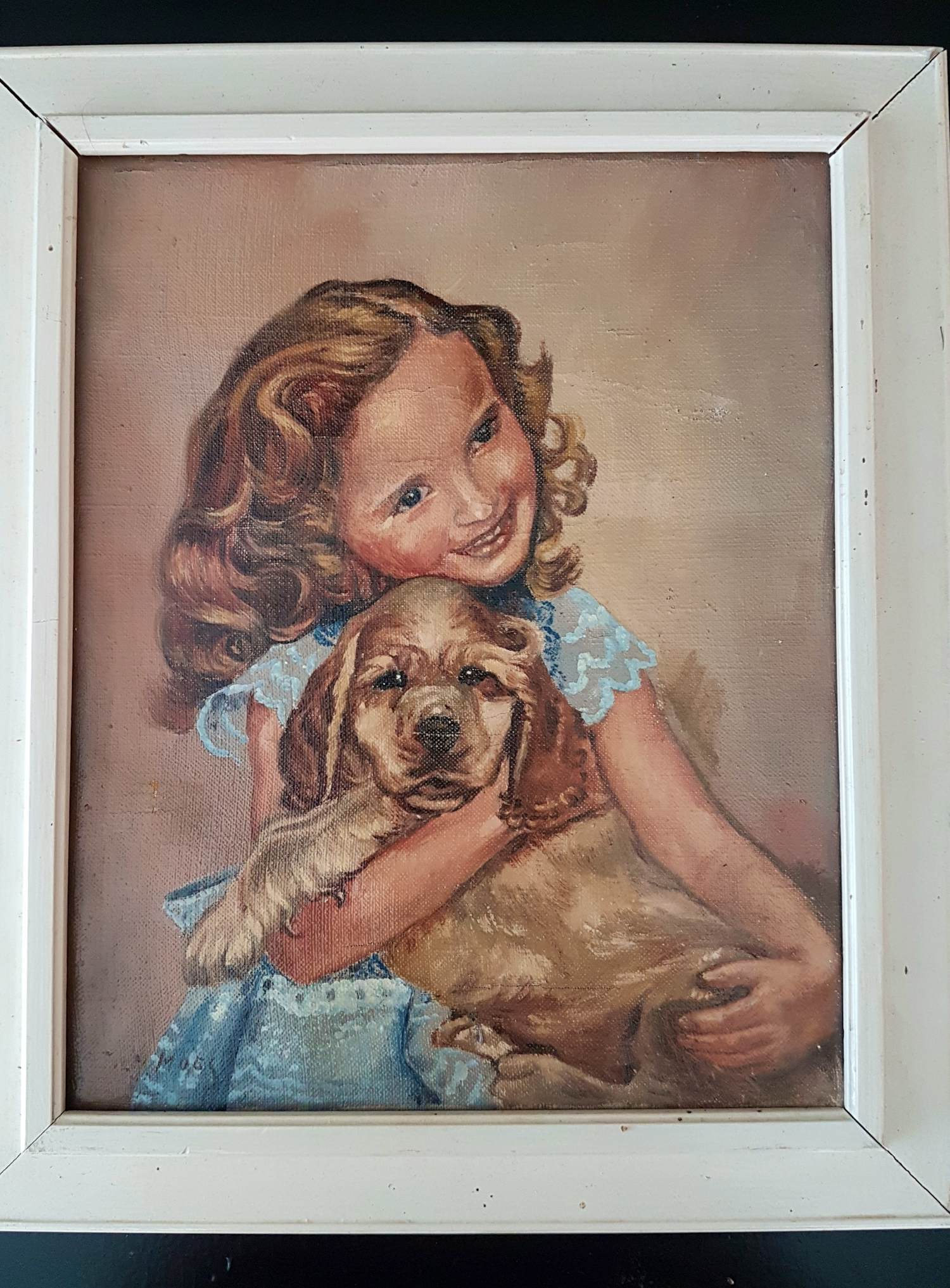 Tilly Moes - Tilly Moes schilderij meisje met hondje kopen? Bied vanaf 250!