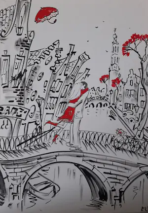 Elva Polyakova - In Amsterdam x 3 painting's kopen? Bied vanaf 10!