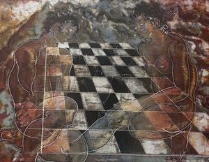 Hans Erni - Schachspieler, Litho kopen? Bied vanaf 295!