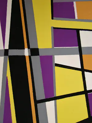 Jean Leppien - Abstracte compositie - 1952 - Sjabloon in gouachekleuren kopen? Bied vanaf 150!