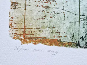 Michel van Overbeeke - Fraaie grote kleuren ets "one day" beperkte oplage (36/100) - gesigneerd kopen? Bied vanaf 40!