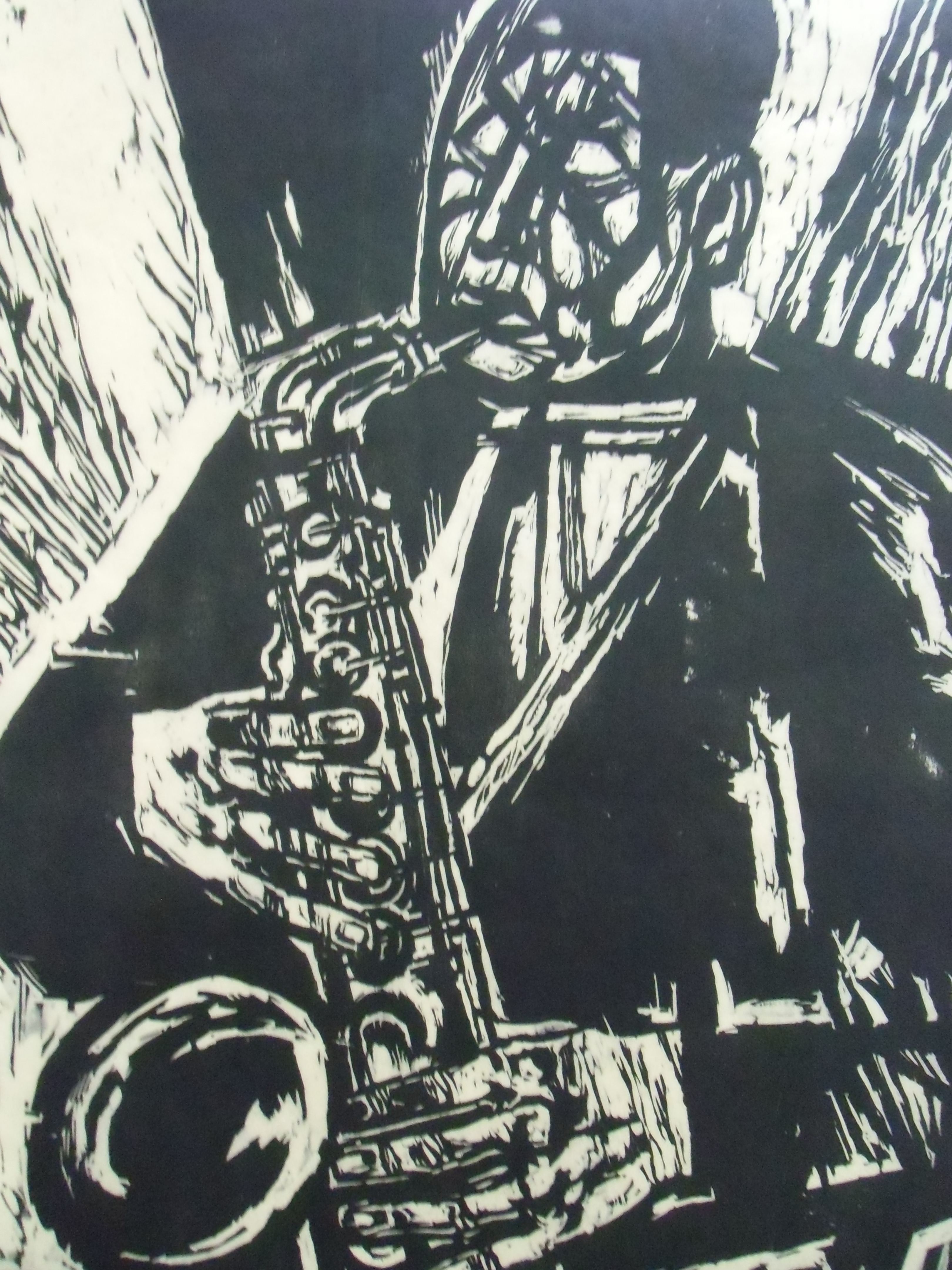 Toon Kelder - SAXOFONIST /// HOUTSNEDE VAN TOON KELDER kopen? Bied vanaf 90!