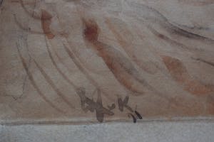 Willem van Konijnenburg - Aquarel - Boerenlandschap kopen? Bied vanaf 200!