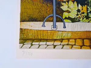 Nicolaas Wijnberg - Fraaie in 1979 gemaakte kleuren lithografie "Fouron Le Comte" gesigneerd kopen? Bied vanaf 39!