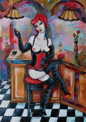 Natia Antadze - "Frau in Bar" kopen? Bied vanaf 90!