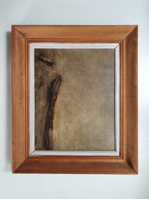 An Biesiot - Aangemeerde roeiboot in leeg landschap kopen? Bied vanaf 50!