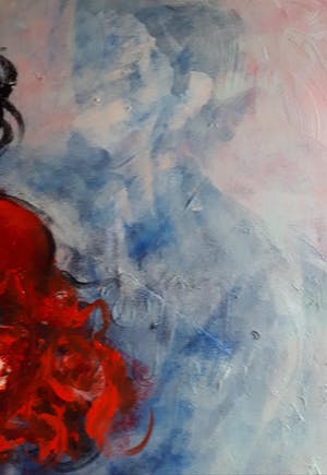 Anke Peddemors - flamenco rood 80x100 kopen? Bied vanaf 75!