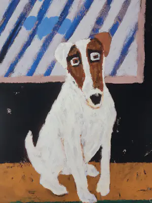 Charlotte Mutsaers - Portret met hond kopen? Bied vanaf 150!