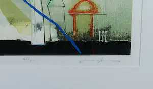 Kantcho Kanev - Zeefdruk, Zonder titel - Ingelijst kopen? Bied vanaf 40!