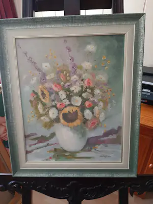 Bram Vegt - Olieverf op doek, vaas met bloemen uit 1997 kopen? Bied vanaf 70!