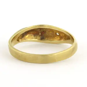 14k geelgouden ring bezet met briljant geslepen diamanten tot. 0.03ct kopen? Bied vanaf 210!