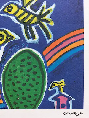 Corneille - Zeefdruk The Tie, gesigneerd in druk, in passe-partout kopen? Bied vanaf 50!