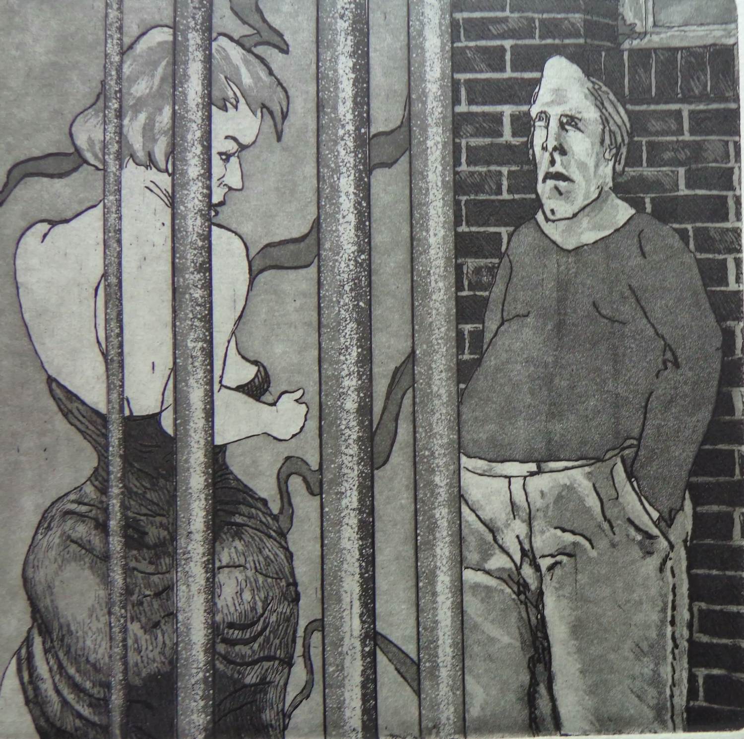 Gerard Benner - KOPPEL / ZW-W ETS / 31x30cm / SIG / 1980 kopen? Bied vanaf 20!