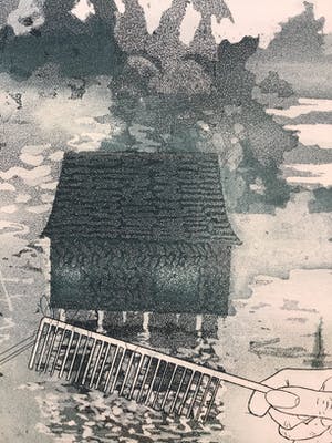 Sjoerd Bakker - Thais Huisje ,gesigneerd en ingelijst kopen? Bied vanaf 50!