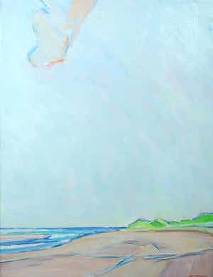 Paul Overhaus - Olieverf op doek, Zeegezicht verkocht voor € 1!