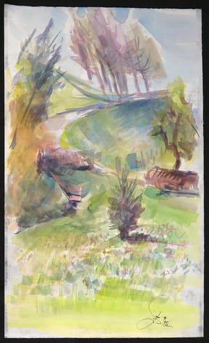 Franscz Witte - Aquarel, Landschap kopen? Bied vanaf 1!