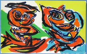 Karel Appel - Gesigneerde litho uit de uitgave Ariel 4 - Ingelijst kopen? Bied vanaf 1!