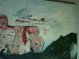 Joop Stoop - Olieverf op doek, Gezichten – 80 x 100 cm kopen? Bied vanaf 50!