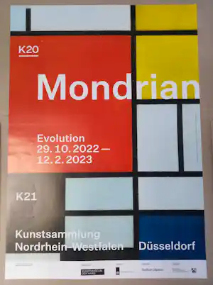 Piet Mondriaan - Evolution Ausstellungsplakat Düsseldorf 2022 verkauft für € 26!