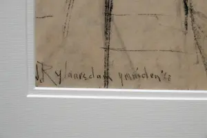 Jan Rijlaarsdam - Ingelijste gemengde techniek op papier: 'IJmuiden' - 1963 kopen? Bied vanaf 275!