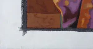 Nico Vrielink - MIJMERENDE HALFNAAKTE VROUW / KLEURZEEFDRUK / 103x85cm / SIG kopen? Bied vanaf 45!