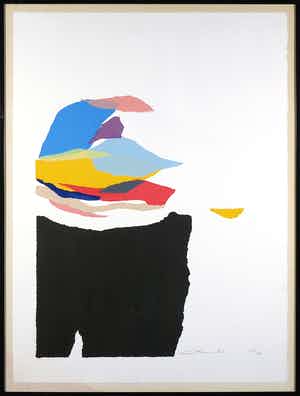 Gerard 't Hart - Litho, Zonder titel - Ingelijst verkocht voor € 35!