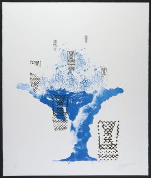 Paul Smulders - Litho, Abstracte compositie kopen? Bied vanaf 1!