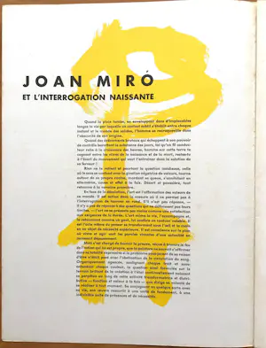 Joan Miro - Derrière Le Miroir - no. 14-15 - Jaar 1948 - Maeght Paris - 2e Editie - Goed kaufen? Bieten Sie von 50!