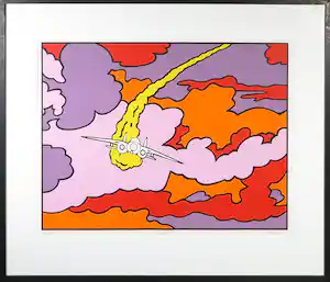 Jan de Vries - Zeefdruk, Clouds - Ingelijst (Groot) verkauft für € 50!