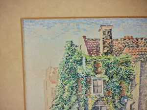 Frieda Hunziker - Aquarel met gevels en tuinen van huizen kopen? Bied vanaf 750!
