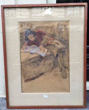 Giovanni Forghieri - c3003, boeklezende dame op bed kopen? Bied vanaf 150!