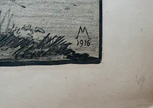 Simon Moulijn - Litho - 1916 kopen? Bied vanaf 35!