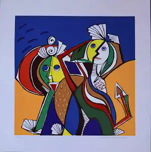 Maartje Wijngaarden - “Faces”. Handgesigneerd en genummerde zeefdruk. vendu pour 35€ !
