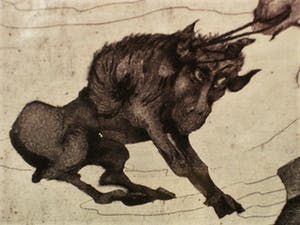 Karel Demel - Tsjechisch magisch Realist - gesigneerde Litho "de Verleiding" - oplage 130 kopen? Bied vanaf 10!