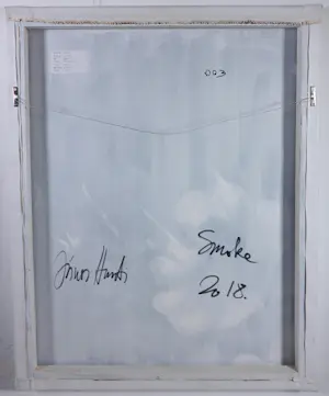 János Huszti - Olieverf op linnen, Smoke kopen? Bied vanaf 200!