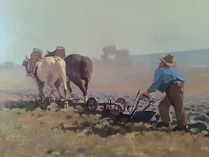 Jan Simon Knikker - Ploegende boer kopen? Bied vanaf 345!