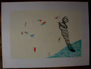 Arnold van Griensven - Zeefdruk: dans bij ondergaande zon kopen? Bied vanaf 59!