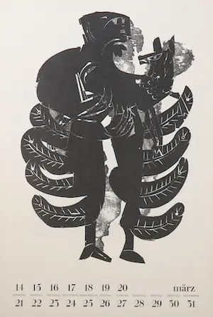 Helmut Andreas Paul Grieshaber - Kalender 1971, 25 Blätter kopen? Bied vanaf 1!