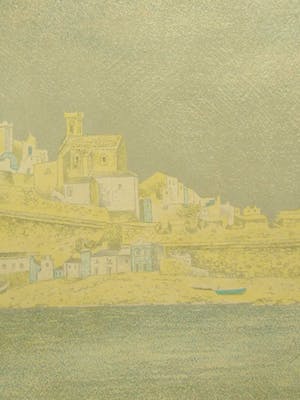 Wim Schuhmacher - Peniscola Lithografie. kopen? Bied vanaf 10!