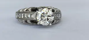 18 karaat witgouden solitair ring met een briljant geslepen diamant van 1.20 ct kopen? Bied vanaf 2800!