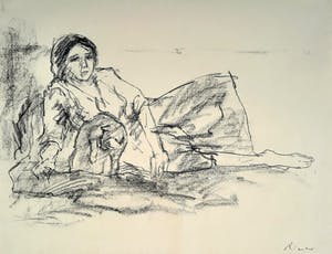 Willy Rieser - houtskool portret - ingelijst - 21990 kopen? Bied vanaf 65!