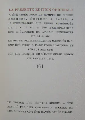 WOLS - 4 Original-Kaltnadelradierungen zu Sartre "Visages" 1948 kaufen? Bieten Sie von 1150!