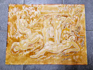 Jacobus Doeser - Bijzondere gem.techniek op papier "vrouwelijke naakten" gesigneerd kopen? Bied vanaf 60!